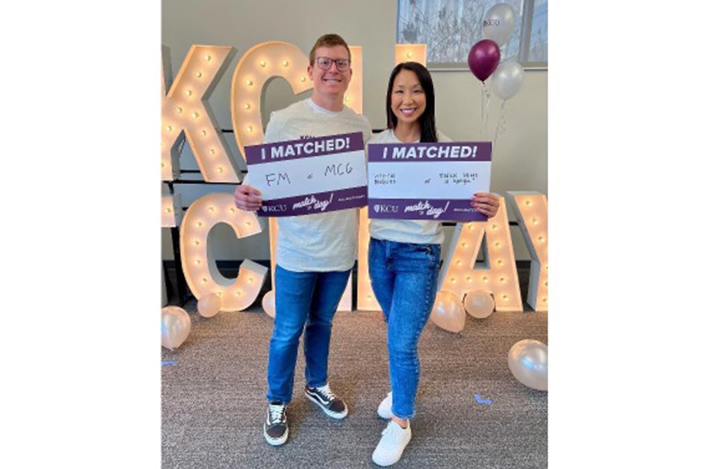 Osteopathic medical school graduates celebrate couples residency match